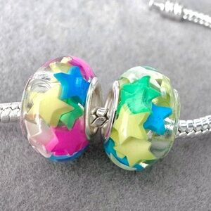 Star Spacer Bead Charm fits PANDORA